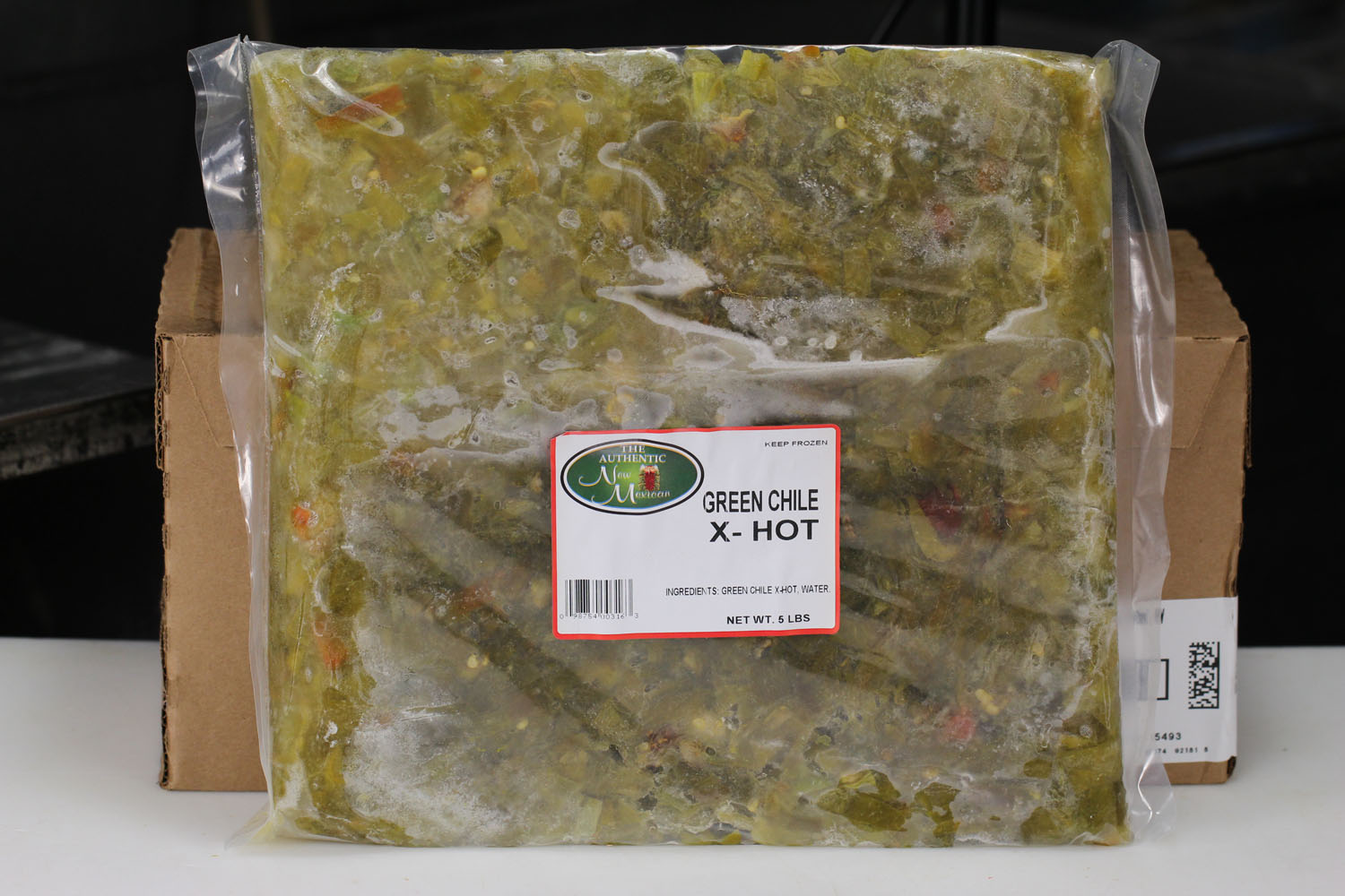 This image icon displays the Purdy's Quality Meats New Mexico Green Chili Extra Hot 5lbs image