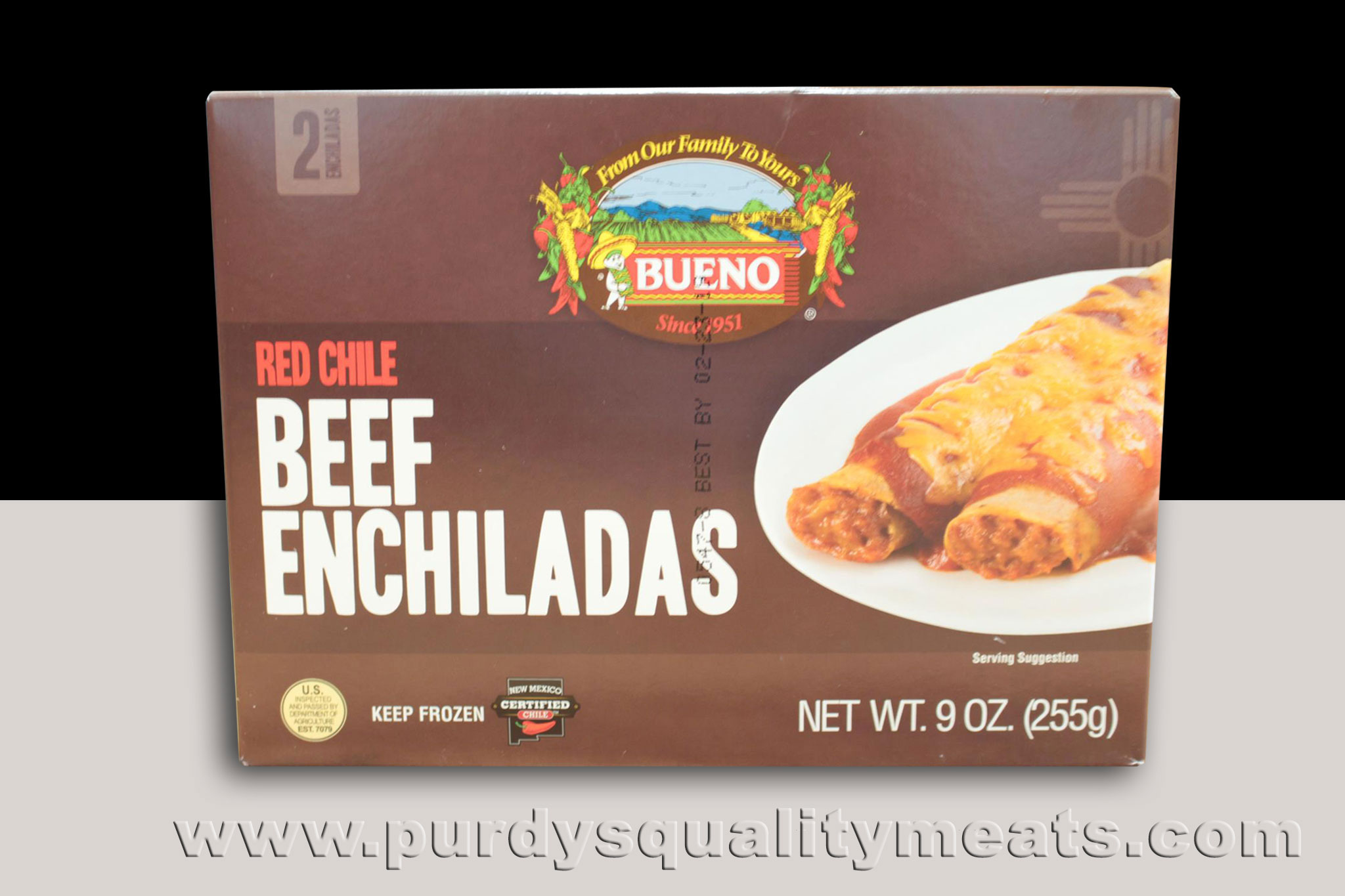 This image icon displays the Purdy's Quality Meats Red Chile Beef Enchiladas image