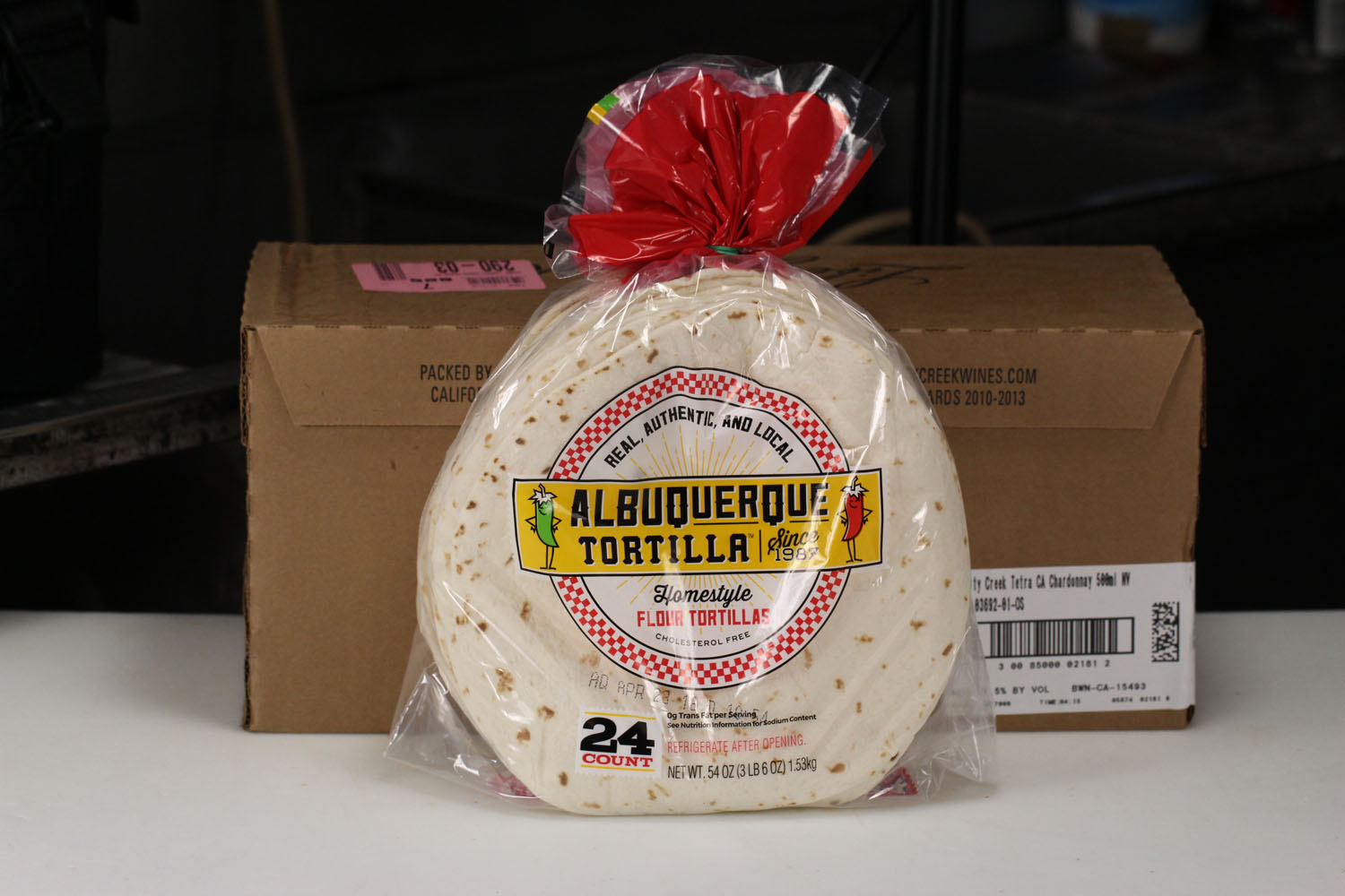 This image icon displays the Purdy's Quality Meats Homestyle Flour 24 pack New Mexico Albuquerque Tortillas image