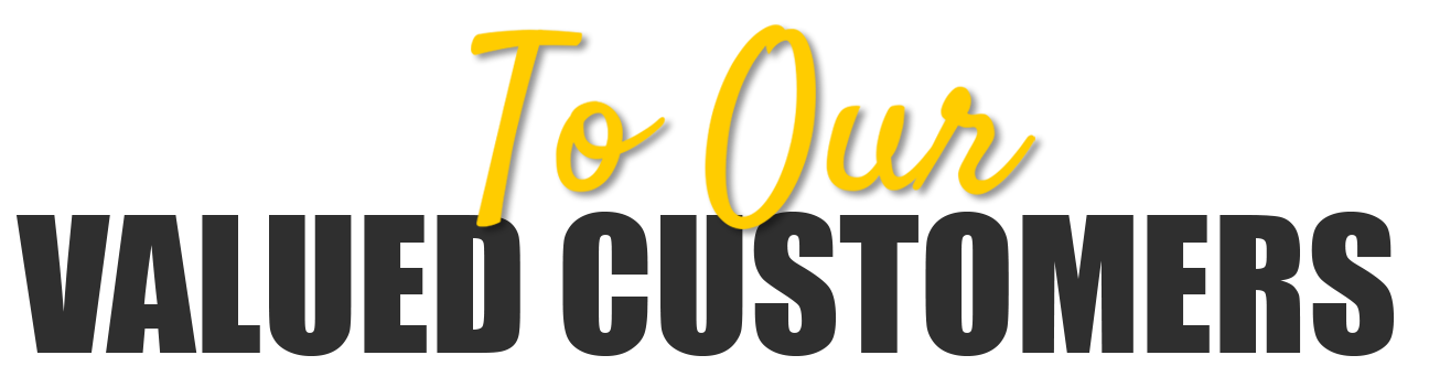This image icon displays the To Our Valid Customers about title image