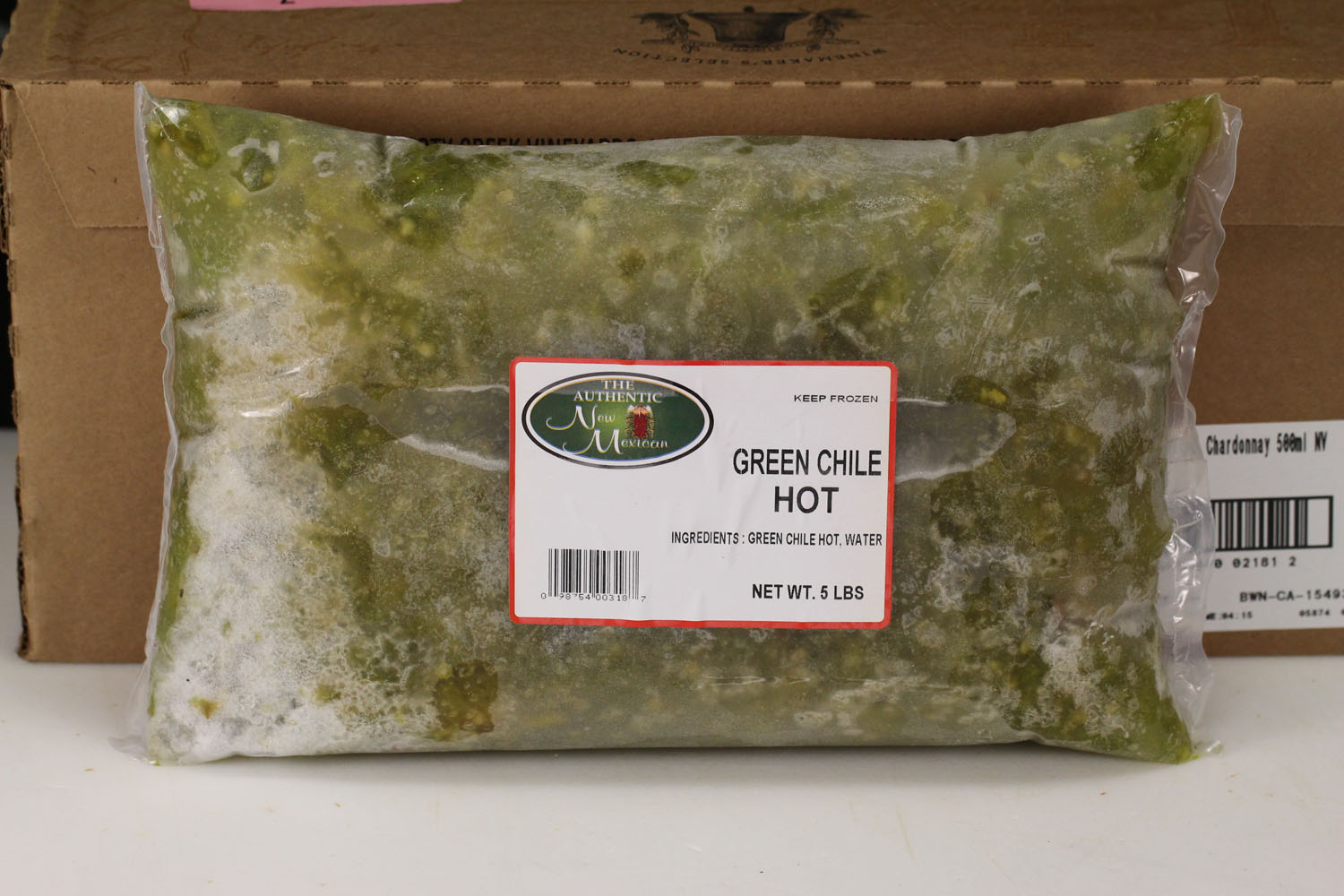 This image icon displays the Purdy's Quality Meats New Mexico Green Chili Hot 5 Lbs image